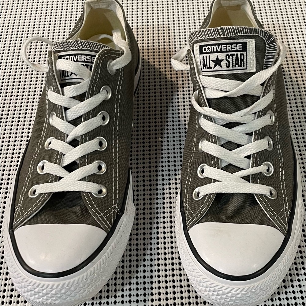 Converse All Star Chuck Taylor Shoes Size M 6 W 8 Gray Low Top Sneakers 1J794